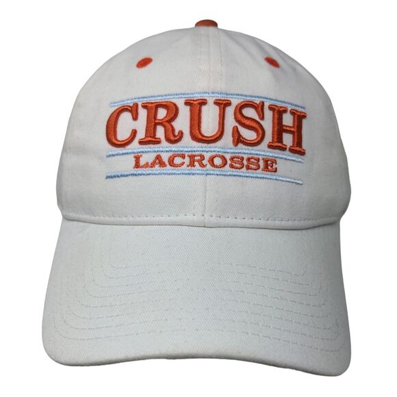 The Game Men's Slideback Hat White OSFM Embroidered Orange Crush Lacrosse Logo - Picture 4 of 10